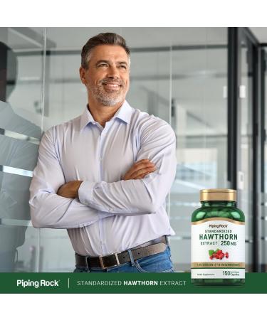 Piping Rock Hawthorn Berry Capsules | 250mg | 150 Pills | Herb Extract Supplement | Non-GMO Gluten Free - Buy Online on GoSupps.com
