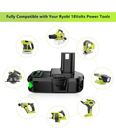 3000mAh Ryobi 18V Battery Compatible with BPL1820 P100 P102 P103 P104 P105 P107 P108 - Rechargeable 3.0AH Replacement for Optimal Power - Buy Online on GoSupps.com