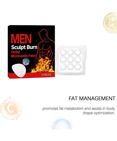 Fat Burning Patches 9Piece Set Microneedle Technology Natural Formula Targeted Slimming Quick Absorption Effective Use for Belly Body Shaping Wellness Fitness Travel - Buy Online on GoSupps.com