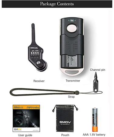 Wireless Remote Shutter Release for Nikon - SMDV RFN4s Transmitter & Receiver - Buy Online on GoSupps.com