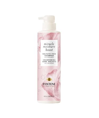 Pantene Nutrient Blends Sulfate Free Miracle Moisture Boost with Rose Water Shampoo 440 mL Unscented 440 ml (Pack of 1)