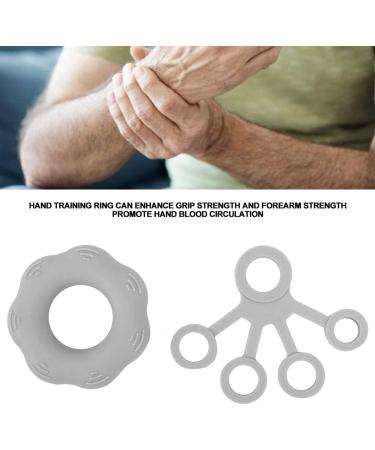 Finger Trainer Hand Strength Training Ring Expander Finger Pull Light Gray - Buy Online on GoSupps.com