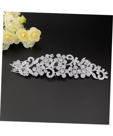 Mikinona Crystal Hair Comb Floral Headpiece Bridal Hair Comb Flower Crystal Hair Accessories Bridal Hair Accessories Wedding Hair Clip Crystal Hair Clips Manual The Photo Rhinestone Bride - Buy Online on GoSupps.com