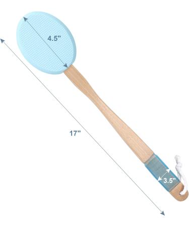 AmazerBath Lotion Applicator for Back Feet 4 Replaceable Pads with 1 Long Handled Back Sunscreen Applicator for Elderly Women Apply Cream Medicine Skin Cream Moisturizer Sunscreen Tanner Blue - Buy Online on GoSupps.com