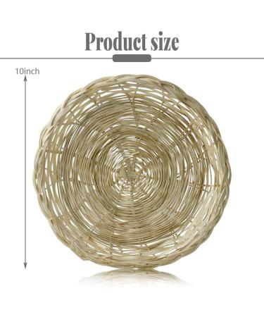 Spkaodngo 5 Pcs Bamboo Paper Plate Holder - 10 Inch Round Woven Plate Holder Reusable Paper Plate Holders for Picnic Party - Buy Online on GoSupps.com