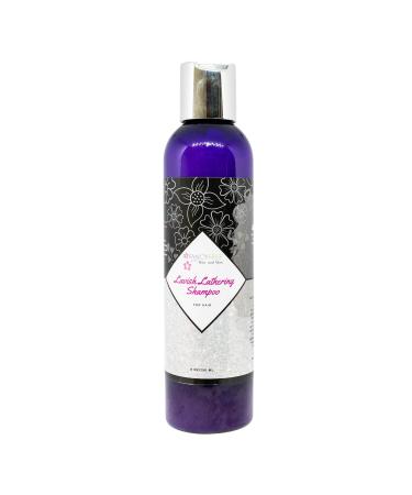 Lavish Lathering Shampoo 8 oz - Deep Cleansing for Thick & Kinky Hair with Coconut Aloe Vera & Mint