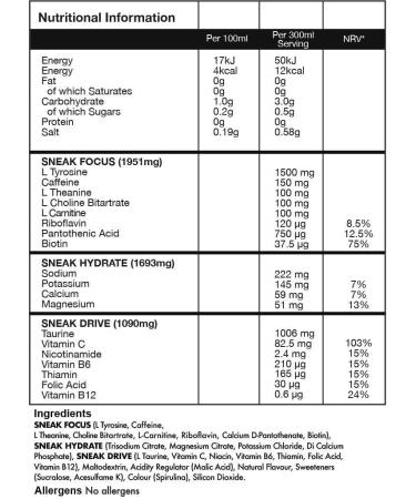 SNEAK | Tropikilla Edition | In-Game Focus Boost Energy Drink Zero Sugar Low-Calorie Vegan | 40 Servings Tropikilla 400.00 g (Pack of 1) - Buy Online on GoSupps.com