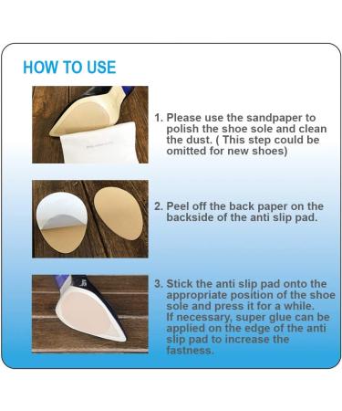 Unikstep 5 Pairs Shoe Sole Anti Slip Grips - Khaki | Non Skid Rubber Pads for Noise Reduction & Protection - Buy Online on GoSupps.com