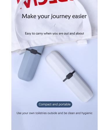 Portable Toothbrush Case Set - Travel & Camping Organizer for Toothbrush & Toothpaste (2pcs Transparent Black - Buy Online on GoSupps.com