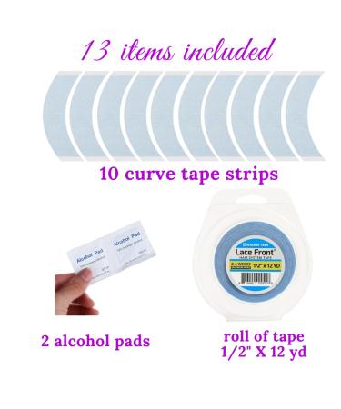 Walker Tape Lace Front Wig Blue Support Tape - 1/2" x 12yd Double-Sided Tape for Wigs Toupees & Hair Extensions - Made in USA - Buy Online on GoSupps.com