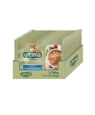 Ultima nature wet food for cats with tuna and seafish 11 bags of 4 x 85 g a total of: 3.74 kg tuna/oceanfish 1 g (1 Pack)
