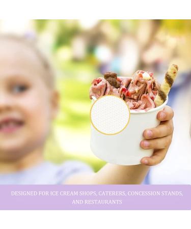 Frozen Dessert Cups Ice Cream Cups Disposable Paper Dessert Bowls Party Supplies Treat Cups for Hot Cold Food 100PCS - Buy Online on GoSupps.com