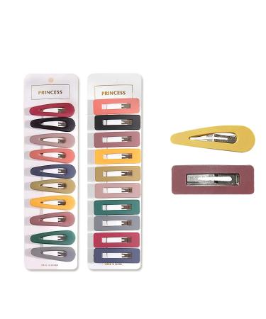 Jagowa 20PC Acrylic Hairpins for Women - Multicolor BB & Banana Clips for Bangs & Side Ladies' Hair Accessories