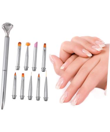 Beaupretty Paintbrushes 1 makeup nail tips brush nail detail brush pen nail liner tips salon nail dotting brush tips salon nail pen tips manicure nail paint brush tips boxed nail drill 14.5X2X1cm Silver - Buy Online on GoSupps.com