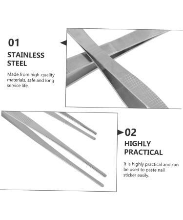 Buy Angoily 8 Pcs Tweezers Set - Stainless Steel Jigsaw Round Head Tissue Pliers - 30x1.5cm - International Shipping - Buy Online on GoSupps.com