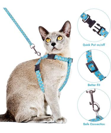 BINGPET Pineapple Pattern Cat Harness and Lead Set - Escape Proof Adjustable Vest for Small, Medium, Large Kittens - Buy Online on GoSupps.com