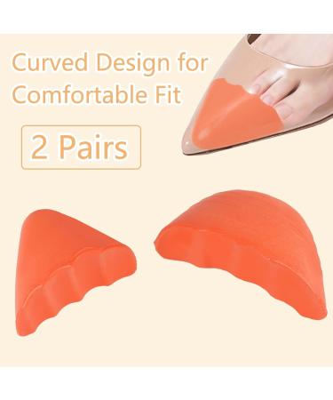 2 Pairs Shoe Inserts - Make Shoes Smaller Toe Filler & Spacers for Loose Shoes (Orange - Buy Online on GoSupps.com