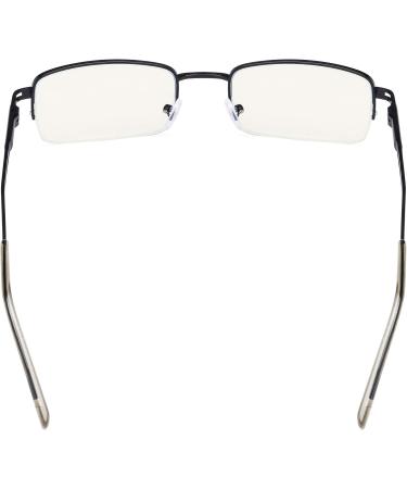 CessBlu Half-Rim Blue Light Filter Glasses for Men & Women - Anti Glare UV Protection for Reading & Computer Use - 0.75x Black - Buy Online on GoSupps.com
