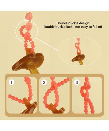 4pcs Adjustable Silicone Baby Dummy Clips - Non-Slip Pacifier & Teething Toy Chains - Buy Online on GoSupps.com