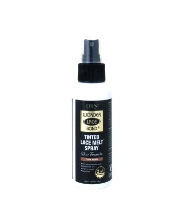 EBIN NEW YORK Wonder Lace Bond Tinted Lace Melt Pump Spray - Dark Brown | No Residue Even Spray Matching Skin Tone for Natural Look 3.38oz /100ml 3.38 Fl Oz (Pack of 1) DARK BROWN