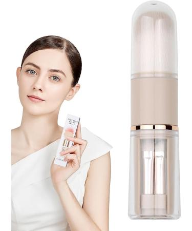 Retractable Powder Brush | Foundation Concealer Brushes - Portable Powder Brushes 5-in-1 Retractable Foundation Concealer Brush for Cosmetics Travel brown - Buy Online on GoSupps.com