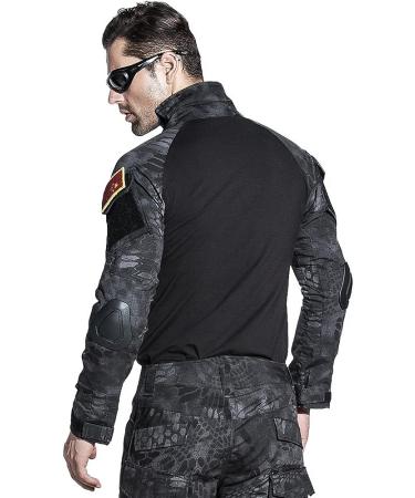 SINAIRSOFT Tactical Pants Shirt with Knee Pads - Army Combat BDU Set, Medium, Typhon Camo - Buy Online on GoSupps.com
