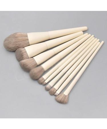 DFHBFG 10-Piece Wooden Handle Makeup Brush Set - Large Powder Eye Shadow Blush & High Gloss Brushes for Flawless Application | International Shipping Available - Buy Online on GoSupps.com