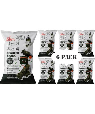 Master Hee's Slim Seaweed Crisps, Seaweed Snacks, Tempura Seaweed, Gluten-Free, Vegan (Original Flavor) 30g per pack (6-Pack) Origianl Flavor