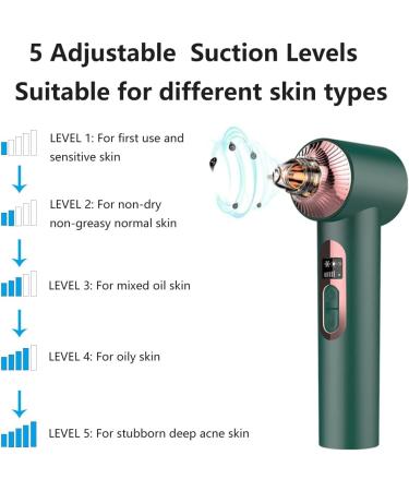 Electric Blackhead Remover Vacuum Pore Cleaner with 3 Lights Phototherapy - USB Rechargeable Suction Tool for Facial Nose Cleansing - Buy Online on GoSupps.com