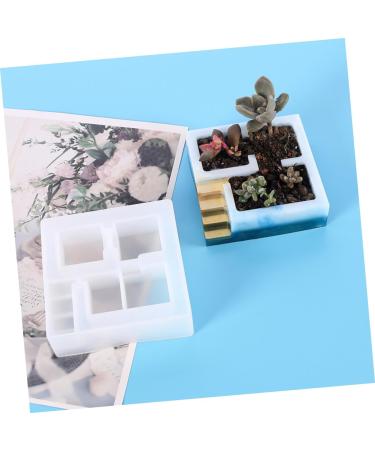 NUOBESTY 2pcs Box Flower Pot Mold Silicone Molds Resin Molds Holder Molds Simple Diy Mold Epoxy Storage Box Whitex2pcs 10.6X10.6X3.3CMx2pcs - Buy Online on GoSupps.com