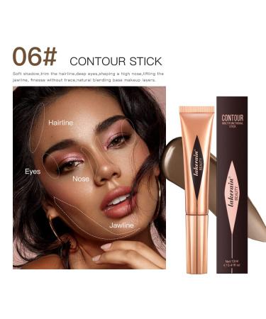 Cream Contour Beauty Wand - Highlight & Contour Blush Stick Natural Liquid Highlighter & Bronzer for Flawless Makeup (#Color 06) - 1 Piece - Buy Online on GoSupps.com