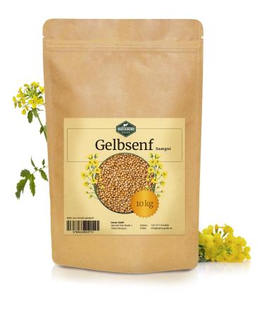 Martenbrown Yellow Mustard 10 kg Whole Grains | Yellow Mustard Seed for Green Manure | Whole White Mustard