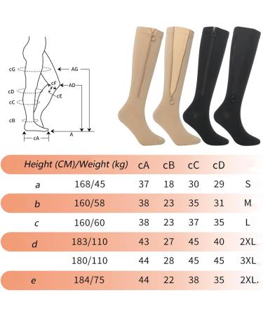MDRCG Compression Stockings for Women & Men - Zippered Support Socks 12-20mmHg & 25-32mmHg for Varicose Veins Recovery & Pregnancy - XL Size Available - Buy Online on GoSupps.com