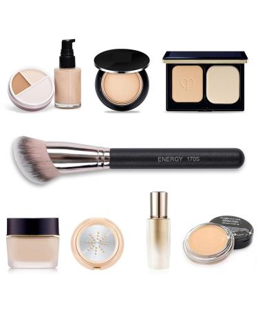 ENERGY Contour Foundation Brush - Angled Powder Makeup Brush for Liquid Cream & Powder | Vegan Synthetic Blending & Buffing Brush - Buy Online on GoSupps.com