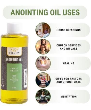 4oz Cedars of Lebanon Anointing Oil | Spiritual Oil with Woodsy Scent | Durable Glass Bottle for Altar Church & Prayer | Strength & Divine Protection - Buy Online on GoSupps.com