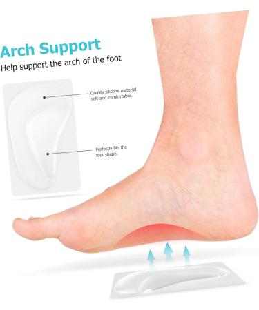 2 Pairs Silicone Arch Support Inserts for Men & Women - Comfortable High Heel Insoles & Cushion Pads - Buy Online on GoSupps.com