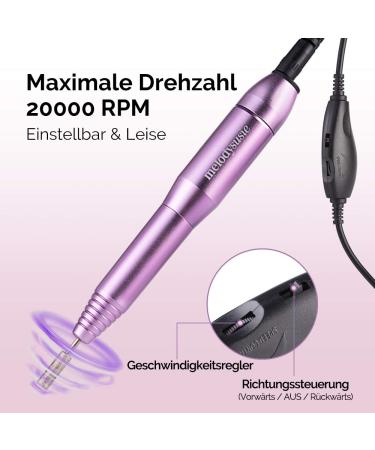 Melodysusie Electric Nail Miller - 20 000 RPM Nail Drill for Professional Nail Art | Fast International Shipping - Buy Online on GoSupps.com