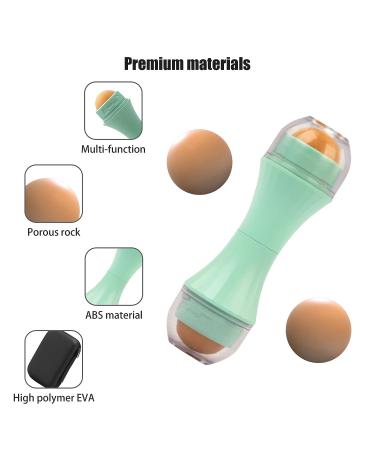 Oil Absorbing Volcanic Roller for Instant Oily Skin Control - Double-end, Reusable, Washable - 2 Extra Balls Included - Buy Online on GoSupps.com