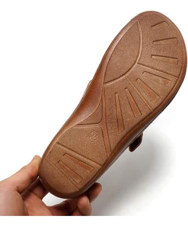 Buy Creev Women's Open Toe Sandals - Premium Orthopedic Summer Flip Flops Breathable Anti-Slip Travel Slides in Brown (EU 36 & 40) - Comfortable Fashion Sandals for Beach & Outdoor - Buy Online on GoSupps.com
