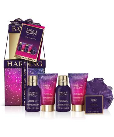 Baylis & Harding Midnight Fig & Pomegranate Luxury Pamper Gift Set - Vegan Friendly | Pack of 1 - Buy Online on GoSupps.com
