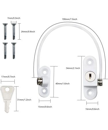 Sandiiyago 2er-Pack Window Lock - Baby & Pet Safety Window Limiter | Prevent Falls | International Shipping Available - Buy Online on GoSupps.com