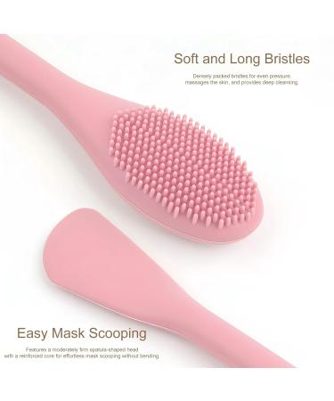 Silicone Face Mask Applicator 2-Pack | Soft Beauty Brushes for Mud Clay & Charcoal - Pink & Gray - Buy Online on GoSupps.com