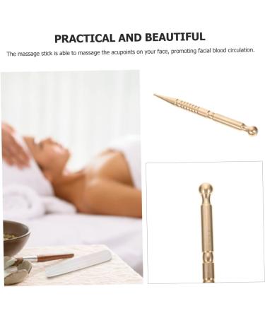 Buy Lurrose Beauty Stick Acupuncture Pen | Self-Massage Acupress Rod & Gua Sha Scraping Device | Pressure Point Relief | Metal Brass Acupuncture Rod for Body - Buy Online on GoSupps.com