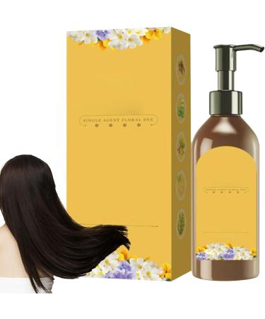 Plantsingle dose floral dye individual active ingredient dyeindividual active ingredient hair shampoo fast hair color for men hair dye shampoo for women men old Black brown color - Buy Online on GoSupps.com
