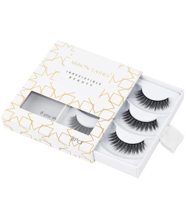 Wrong eyelash 3D natural thick long artificial eyelashes handmade for eyelash extension 3 pairs black arison lashes makeup cosplay (3dgy08)