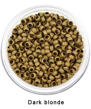 1000pcs 2.5mm Copper Nano Rings Beads Hair Extension Nano Rings Beads (Dark Blonde) 1000pcs Dark blonde - Buy Online on GoSupps.com