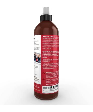 8 oz. Chlorhexidine Spray for Dogs & Cats with Ketoconazole & Aloe | Hot Spot & Skin Infection Treatment | Antifungal & Antibacterial Relief - Buy Online on GoSupps.com