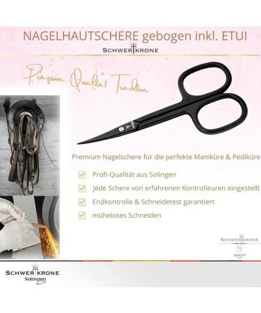 Schwertkrone Nail & Cuticle Scissors - Made in Germany with Case | Premium Quality Solingen Cuticle Scissors for Perfect Grooming - Buy Online on GoSupps.com