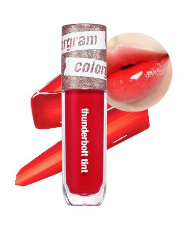 COLORGRAM Thunderbolt Tint Lacquer - True Beauty K-Drama Makeup, Glossy Long Lasting Moisturizing Lip Stain (0.2 fl.oz, 02 Heart Tok)