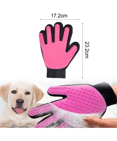 Premium Cat Gloves for Grooming & Care - Silicone Washing Gloves for Cats & Dogs - Fleece Care Brush - Set of 2 Pink - Buy Online on GoSupps.com